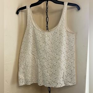 Elegant White Lace Tank Top